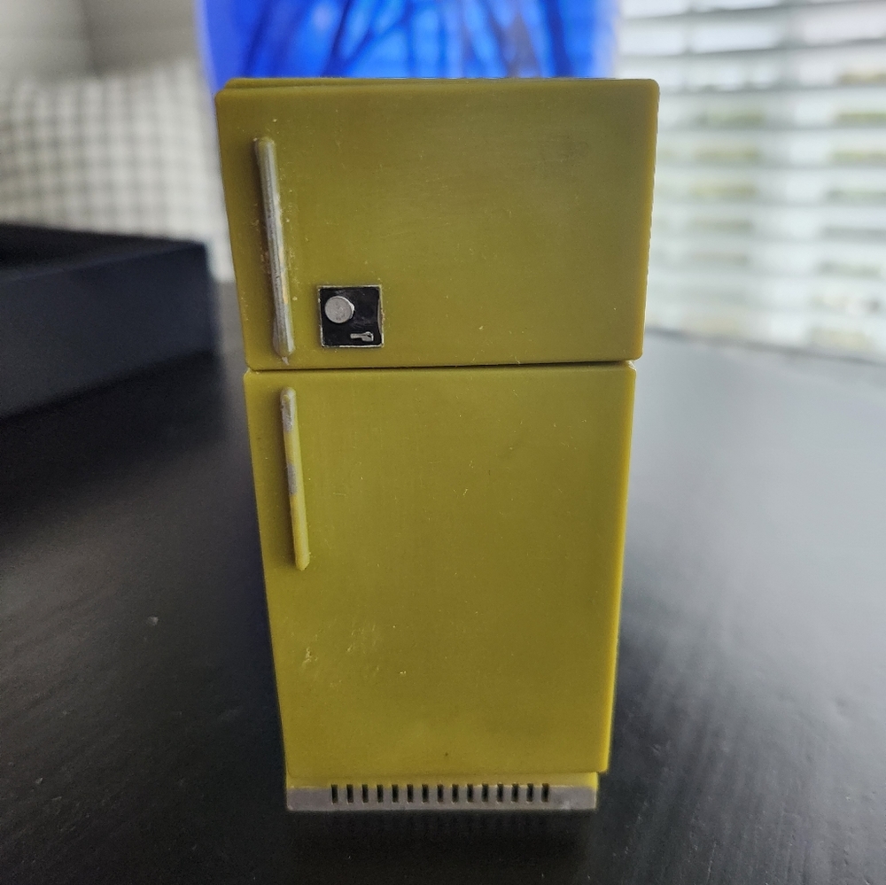 Vintage Dollhouse Avacodo Green Refrigerator